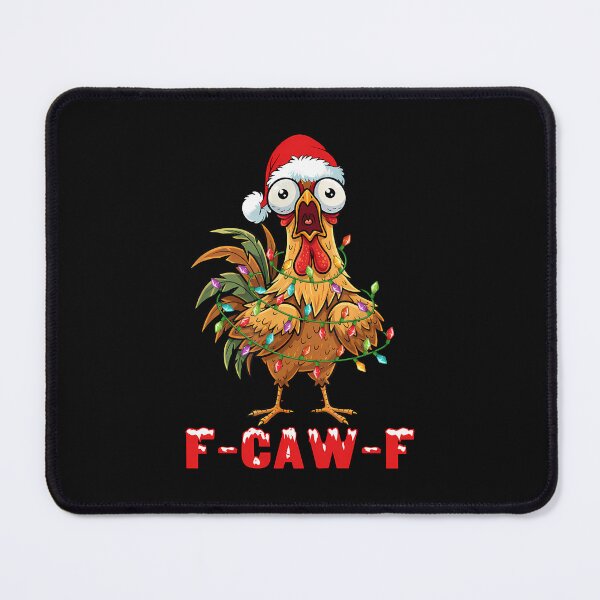 Item preview, Funny Christmas F-Caw-F Chicken designed and sold by merlinnears.