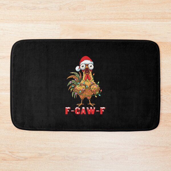 Item preview, Funny Christmas F-Caw-F Chicken designed and sold by merlinnears.