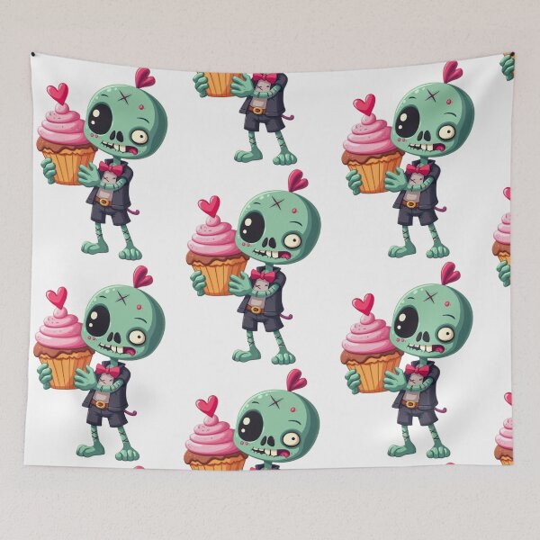 Item preview, zombie holding a cupcake designed and sold by HorizonStores.