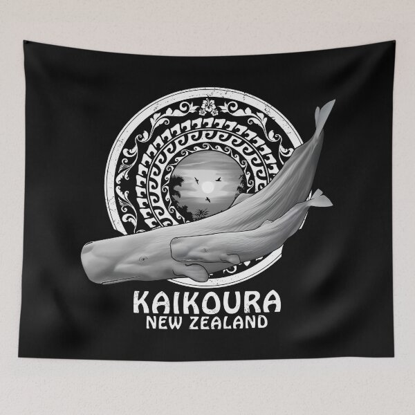 Item preview, Sperm whales Kaikoura New Zealand designed and sold by NicGrayGraphic.