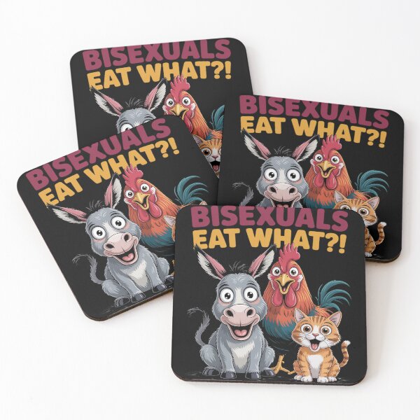Item preview, Bisexuals Funny Eat What Animals Gay Pride LGBTQ Pun designed and sold by PeteHomenick.