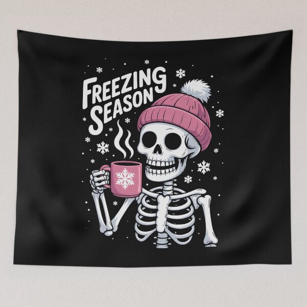 Item preview, Freezing Season Skull Cocoa Christmas Winter designed and sold by tearbytea.