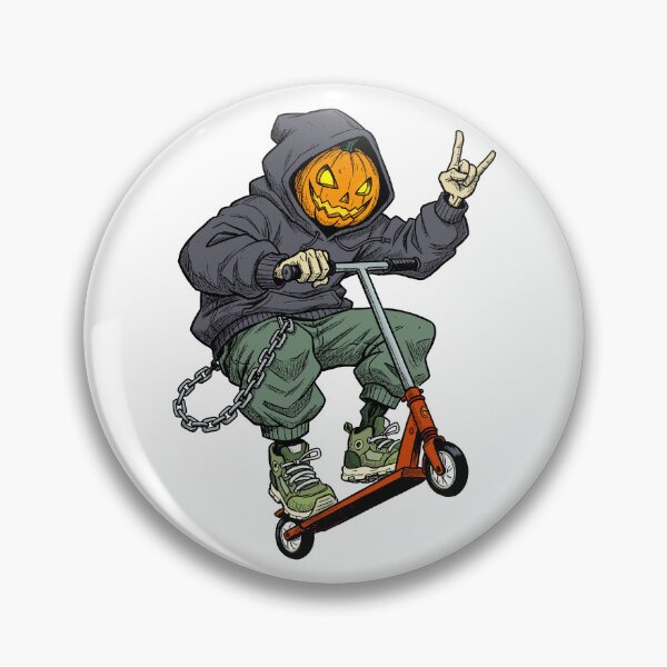 Item preview, Jack the Pumpkin on a kickscooter designed and sold by krabbaraban.