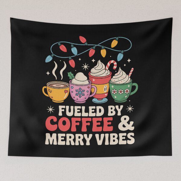 Item preview, Fueled By Coffee And Merry Vibes Christmas designed and sold by tearbytea.