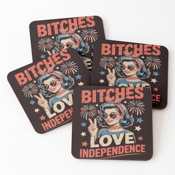 Item preview, Bitches Love Independence Funny 4th Of July designed and sold by PeteHomenick.