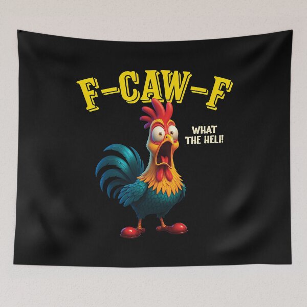 Item preview, Funny Chicken F-Caw-F What The Heli Rooster Humor Christmas  designed and sold by merlinnears.