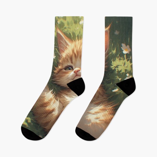 Item preview, kitten laying on the grass and playing designed and sold by Kirollos9.