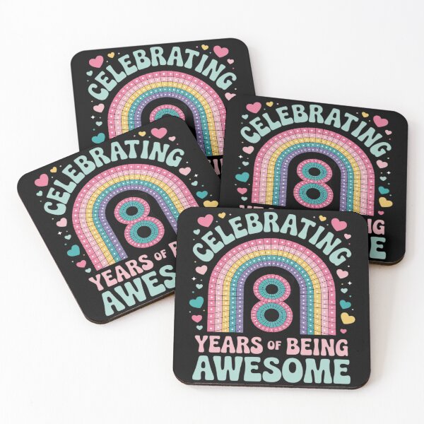 Item preview, Celebrate 8 Years Of Being Awesome 8th Birthday Rainbow  designed and sold by KonstanKoraner.