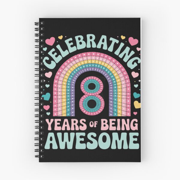 Item preview, Celebrate 8 Years Of Being Awesome 8th Birthday Rainbow  designed and sold by KonstanKoraner.