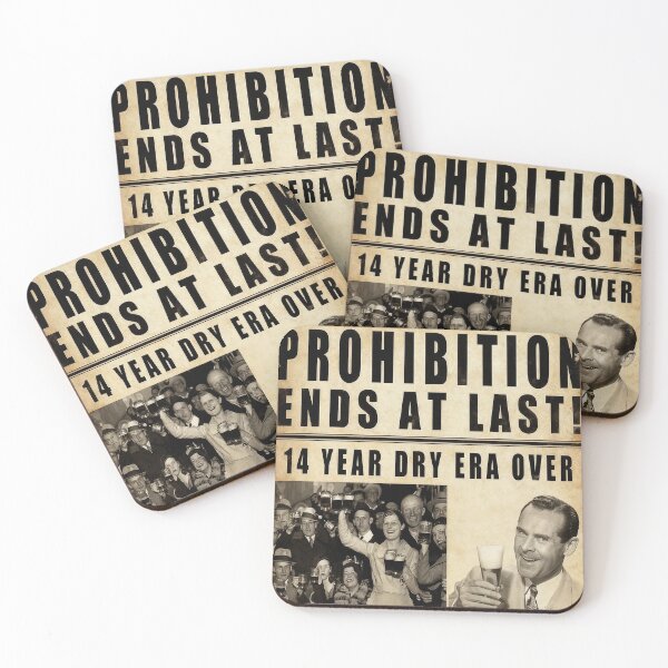 Item preview, Prohibition Ends: 1933 Headline designed and sold by Abeshinobi.