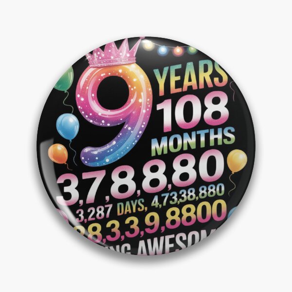 Item preview, Cute 9th Birthday 9 Years Of Being Awesome  designed and sold by KonstanKoraner.