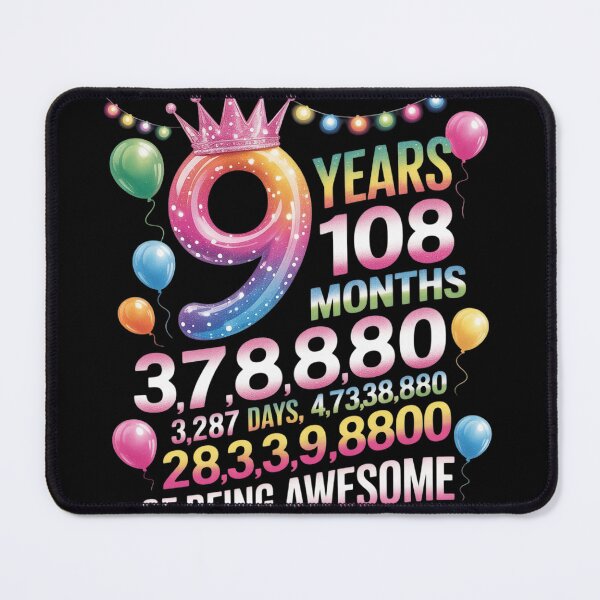 Item preview, Cute 9th Birthday 9 Years Of Being Awesome  designed and sold by KonstanKoraner.