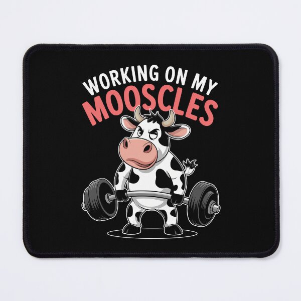 Item preview, Funny Gym Cow Weightlifting Workout designed and sold by tearbytea.
