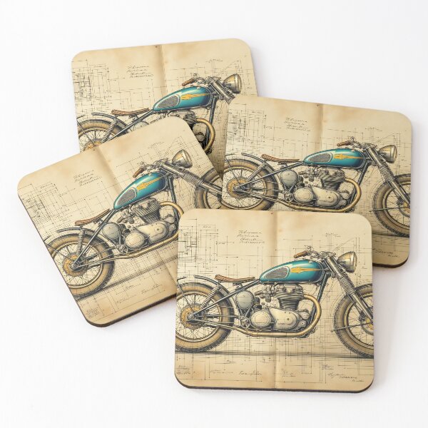Item preview, Vintage Motorcycle Design Drawing designed and sold by willhuman182.