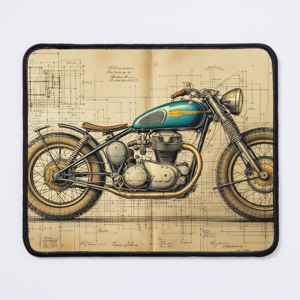 Item preview, Vintage Motorcycle Design Drawing designed and sold by willhuman182.