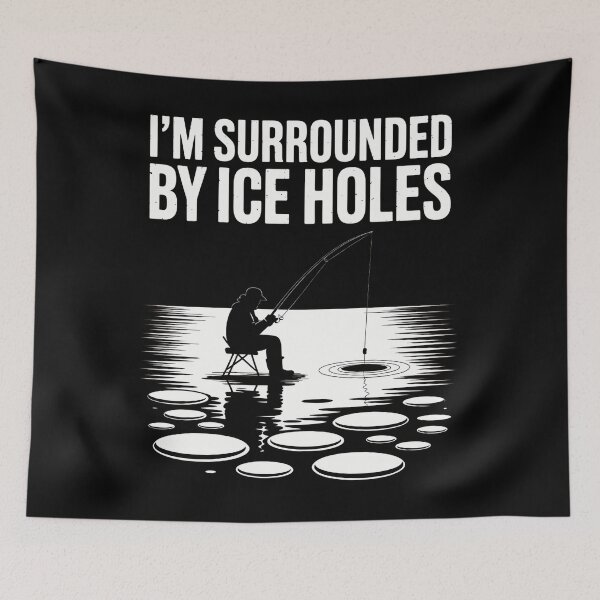 Item preview, Funny Ice Fishing  Snow Holes Fisherman designed and sold by tearbytea.