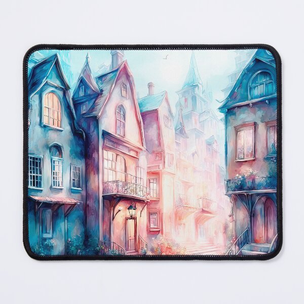 Item preview, Whimsical Winter Watercolor Town designed and sold by LanaGustavsson.