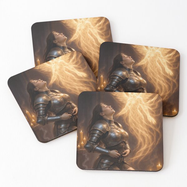 Item preview, Templar woman kneeling angelic visit  designed and sold by CathryneDelamort.