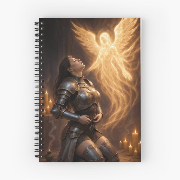 Item preview, Templar woman kneeling angelic visit  designed and sold by CathryneDelamort.
