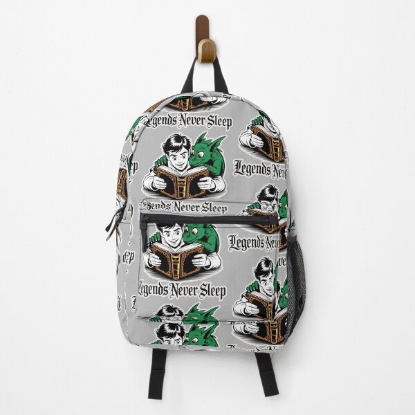 Item preview, Charming Scene of a Curious Boy and Green Dragon Reading Legends designed and sold by SplashTastic.