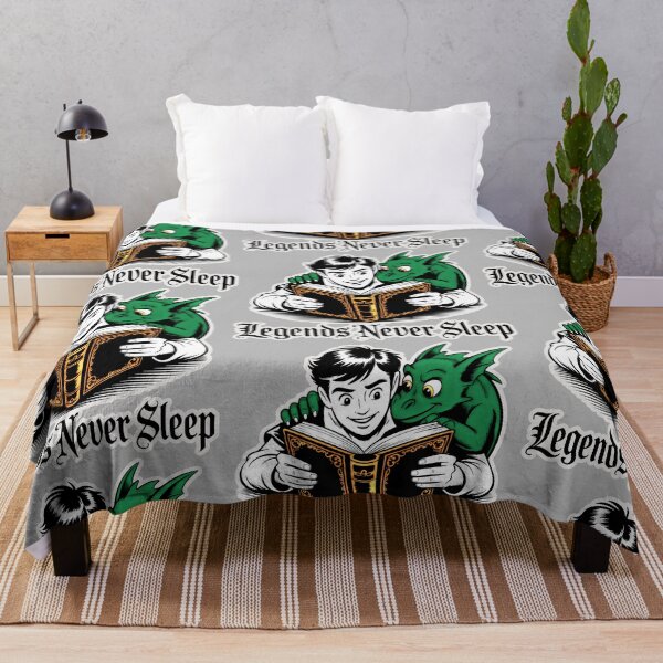 Item preview, Charming Scene of a Curious Boy and Green Dragon Reading Legends designed and sold by SplashTastic.