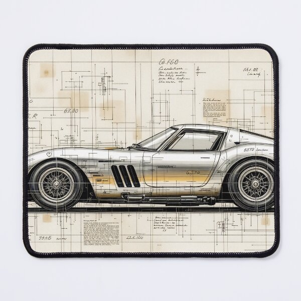 Item preview, Ferrari 250 GTO Vintage Design Drawing designed and sold by willhuman182.
