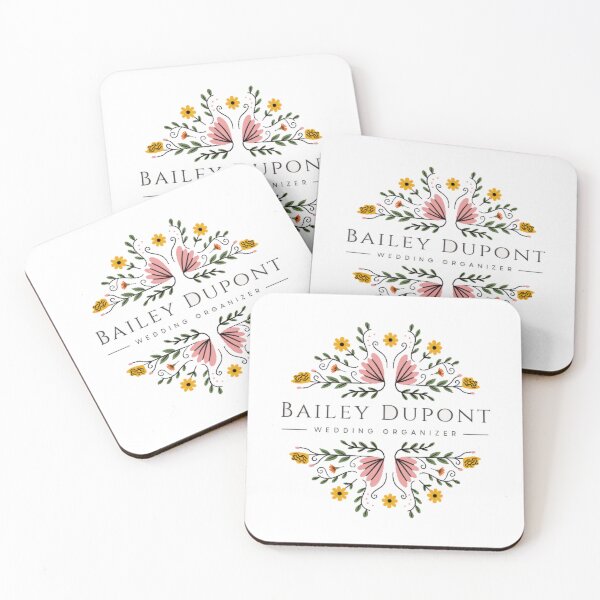 Item preview, Bailey Dupont Wedding Organizer - Intricate Floral Wreath Logo designed and sold by GenZFashion000.