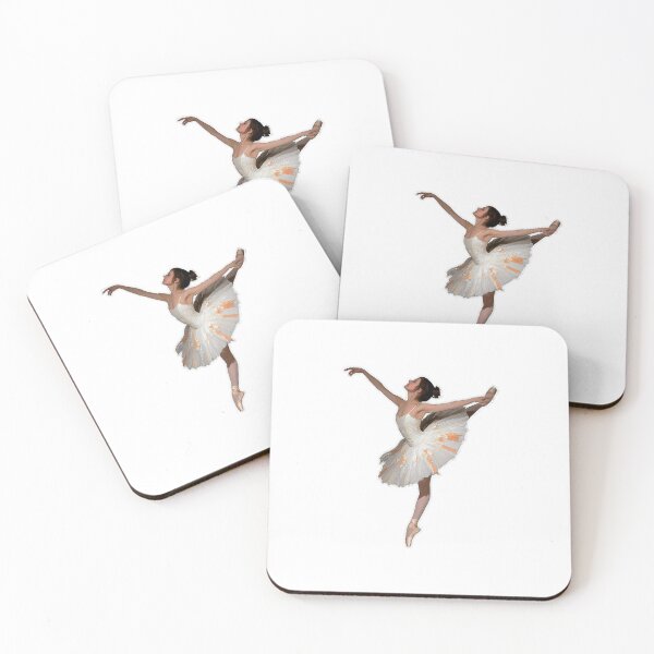 Item preview, Graceful Ballet Dancer in White and Peach Tutu designed and sold by Yogabyadeola.