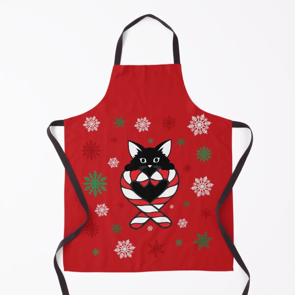 Item preview, Christmas candy canes with black cat designed and sold by Rbnano.