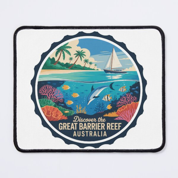 Item preview, Discover the Great Barrier Reef – Dolphin Ocean Adventure Sticker & Retro T-Shirt Design designed and sold by pod24.