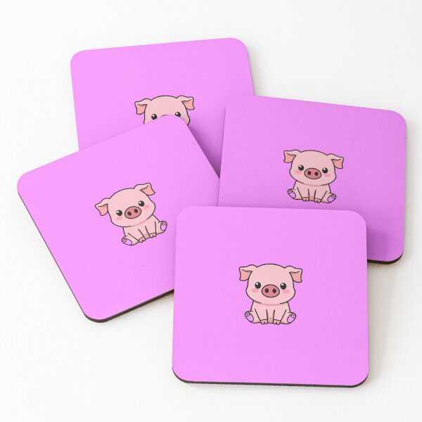 Item preview, Cute Pink Piglet – Minimalist Kawaii Pig Illustration designed and sold by PixelVibe782.