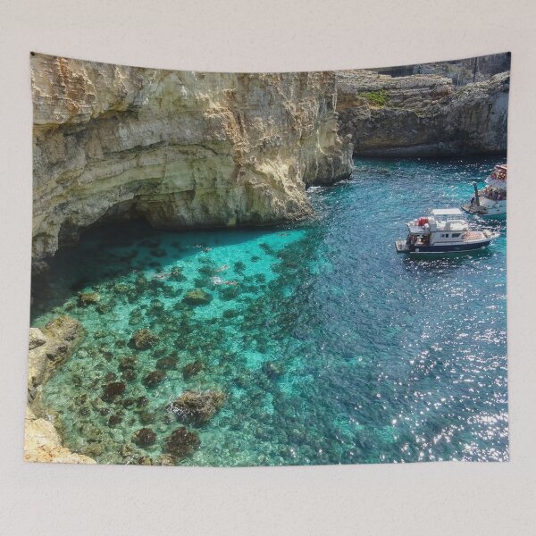 Item preview, Malta Turquoise Lagoon Comino Mediterranean Sea Summer Holiday designed and sold by eclecTEEq.