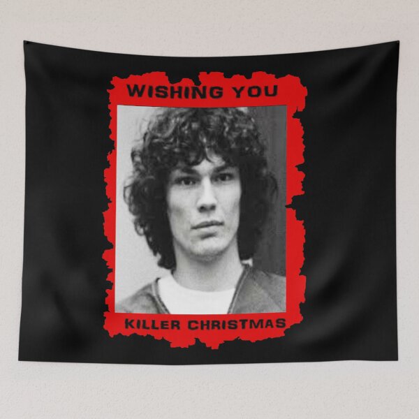 Item preview, Alternative Serial Killer Christmas Design for True Crime Fans card, t-shirt, art designed and sold by blackdoggdesign.
