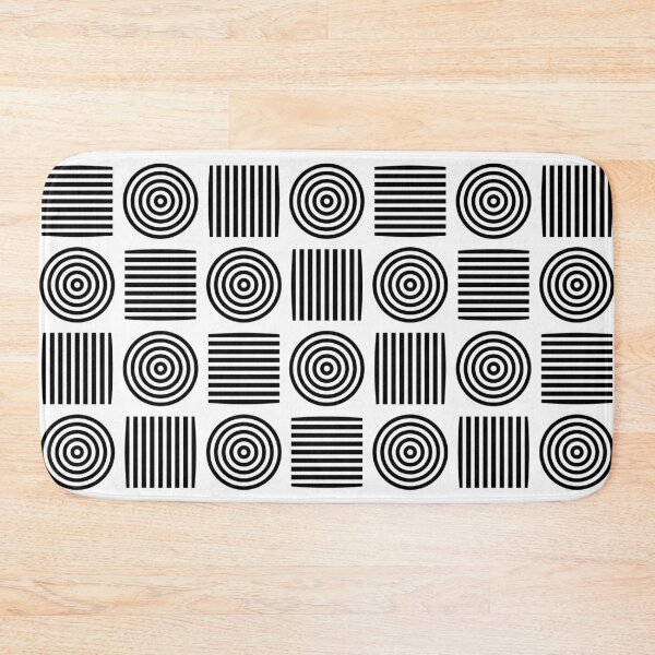 Item preview, Retro Concentric Circles Stripes Bauhaus 2 Shapes Mania designed and sold by Shapes-Mania.