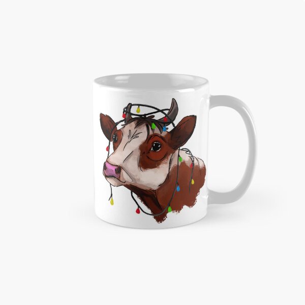 Item preview, Cow with Christmas Lights designed and sold by Antiope33.