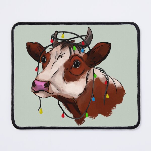 Item preview, Cow with Christmas Lights designed and sold by Antiope33.