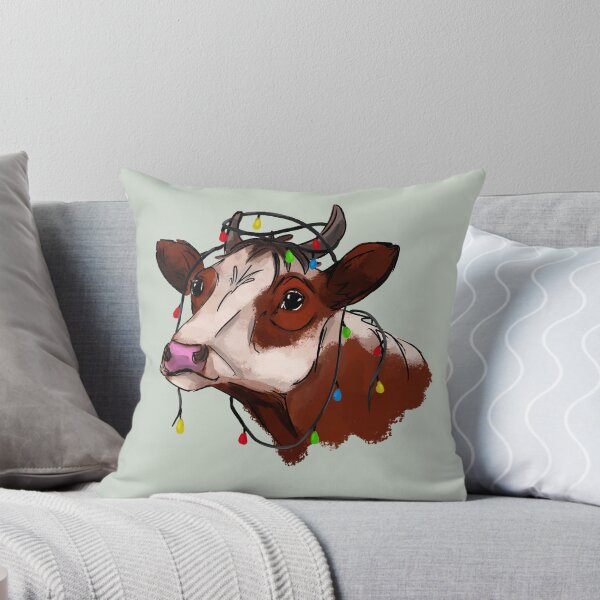 Item preview, Cow with Christmas Lights designed and sold by Antiope33.