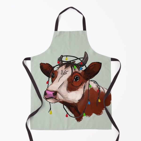 Item preview, Cow with Christmas Lights designed and sold by Antiope33.