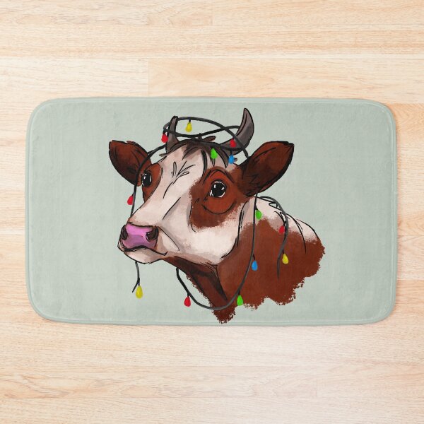 Item preview, Cow with Christmas Lights designed and sold by Antiope33.