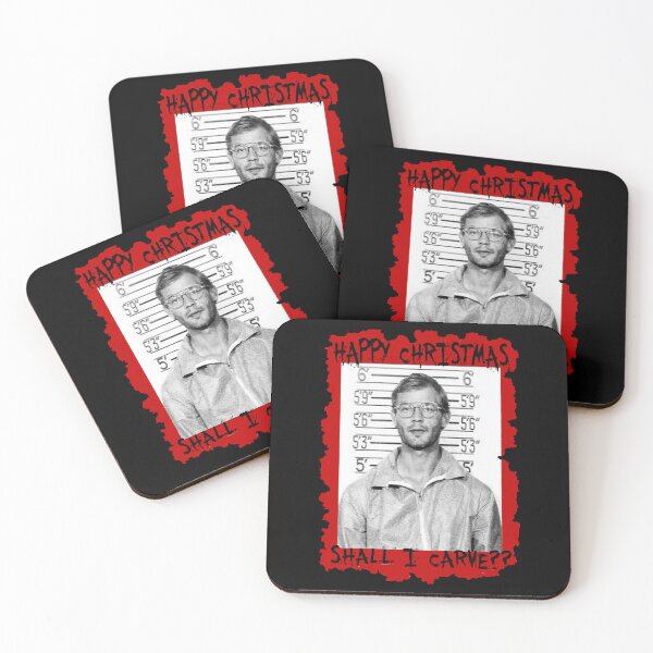 Item preview, Alternative Serial Killer Christmas Design for True Crime Fans card, t-shirt, art designed and sold by blackdoggdesign.