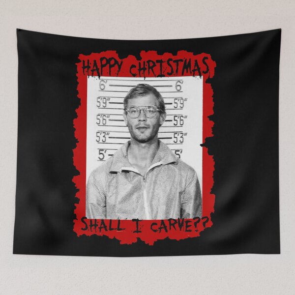 Item preview, Alternative Serial Killer Christmas Design for True Crime Fans card, t-shirt, art designed and sold by blackdoggdesign.