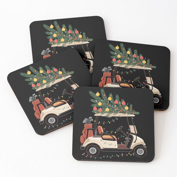 Item preview, Golf Cart Christmas Tree Lights Xmas Sport Golfer Golfing designed and sold by LunaCrazeArt.