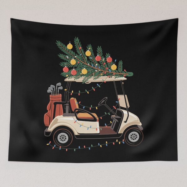 Item preview, Golf Cart Christmas Tree Lights Xmas Sport Golfer Golfing designed and sold by LunaCrazeArt.