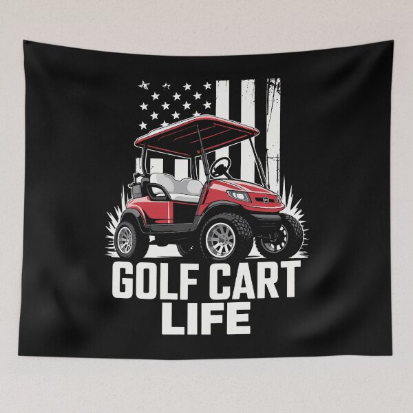 Item preview, Golf Cart Funny USA Flag designed and sold by LunaCrazeArt.