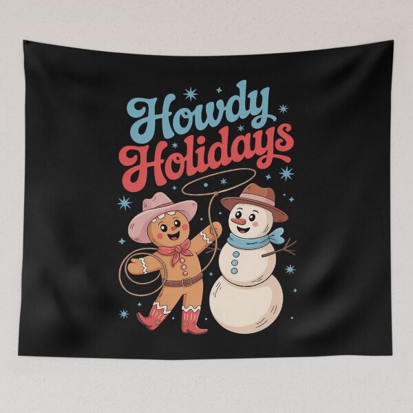 Item preview, Howdy Holiday Cowboy Santa Christmas Western designed and sold by LunaCrazeArt.