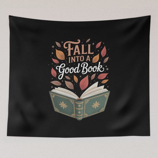 Item preview, FALL INTO A GOOD BOOK Reader Autumn Reading Books designed and sold by VENOM0RIOT.