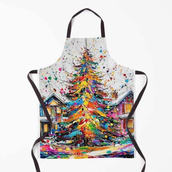 Item preview, Color Splash Christmas Tree – Abstract Winter Art designed and sold by Lamarcy.