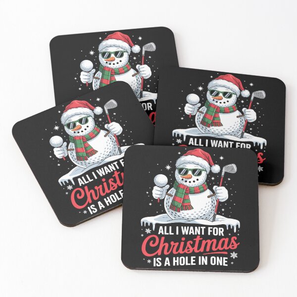 Item preview, I Want For Christmas Is A Hole In One Golf Ball Snowman Xmas designed and sold by LunaCrazeArt.