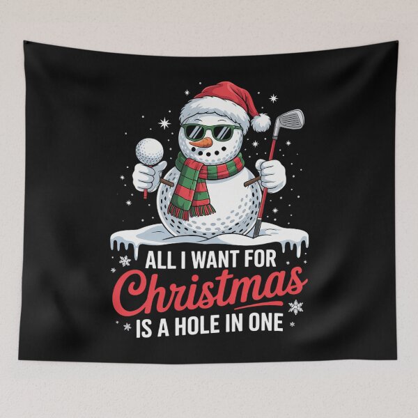 Item preview, I Want For Christmas Is A Hole In One Golf Ball Snowman Xmas designed and sold by LunaCrazeArt.