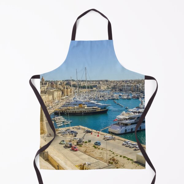 Item preview, Malta Birgu Waterfront Grand Harbour Mediterranean Summer Panorama designed and sold by eclecTEEq.